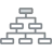 Gray flow chart icon